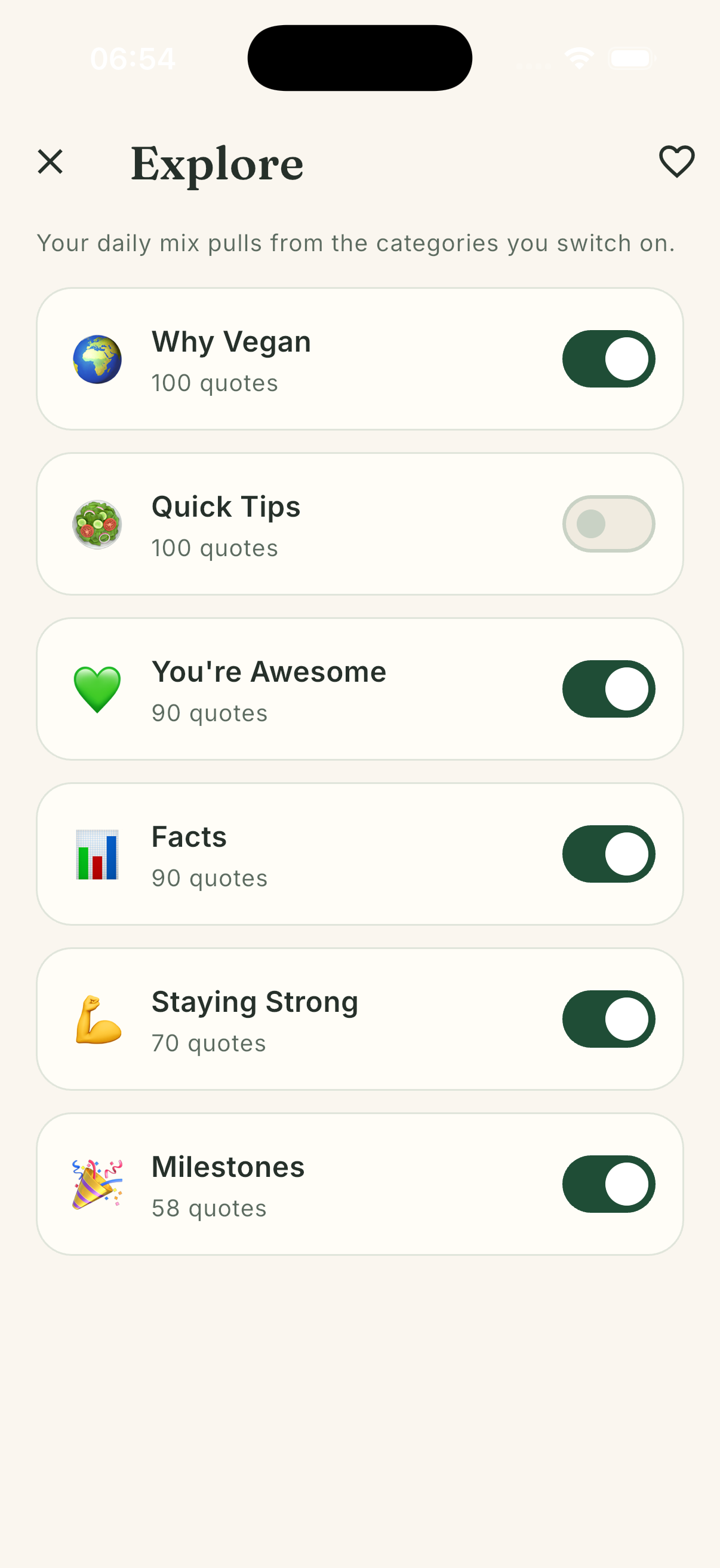 Explore categories